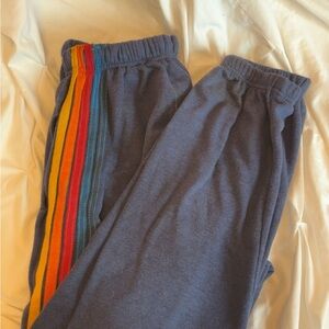 Women Rainbow Stripe Joggers